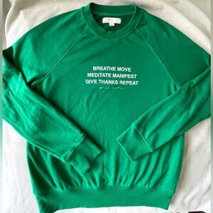 Spiritual Gangster Breathe Repeat Old School NWOT Sweatshirt Clover, Sz M